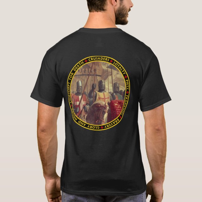 Kreuzfahrer, die auf dem Marchh malen T-Shirt (Rückseite)