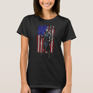 Kreuzfahrer Knight Templar Krieger Gottes Amerika T-Shirt