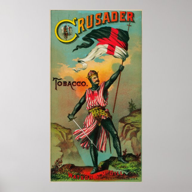 Kreuzfahrer-TabaklabelPetersburg, VA Poster (Vorne)