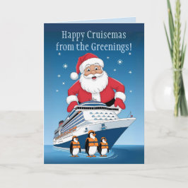 Kreuzfahrer Weihnachts-Weihnachtsfeiertag Dankeskarte