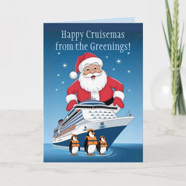 Kreuzfahrer Weihnachts-Weihnachtsfeiertag Dankeskarte (Vorderseite)