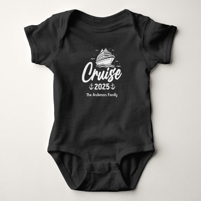 Kreuzfahrt 2025 | Dein Name Baby Strampler (Vorderseite)