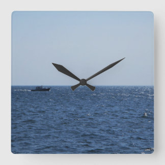Kreuzfahrt auf dem See Quadratische Wanduhr