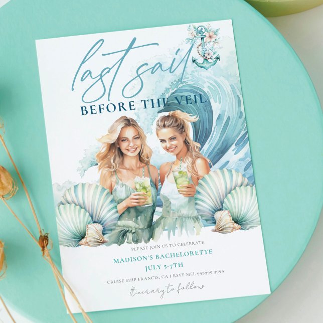 Kreuzfahrt Bachelorette Letztes Segel vor dem Schl Einladung (Von Creator hochgeladen)