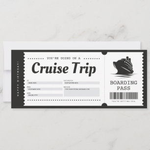 Kreuzfahrt Bordkarte Urlaub Ticket Geschenkgutsche Einladung