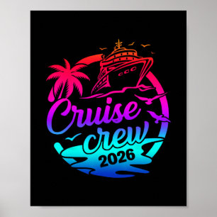 Kreuzfahrt Crew 2026 Sommerurlaubstrip Lustig Matc Poster