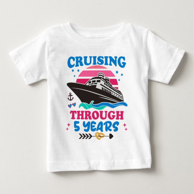 Kreuzfahrt durch 5 Jahre Hochzeit Baby T-shirt (Vorderseite)
