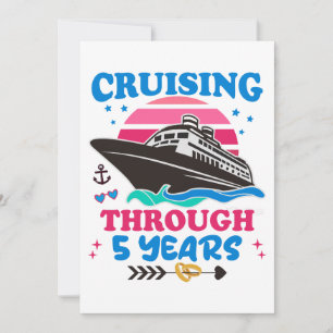 Kreuzfahrt durch 5 Jahre Hochzeit Einladung