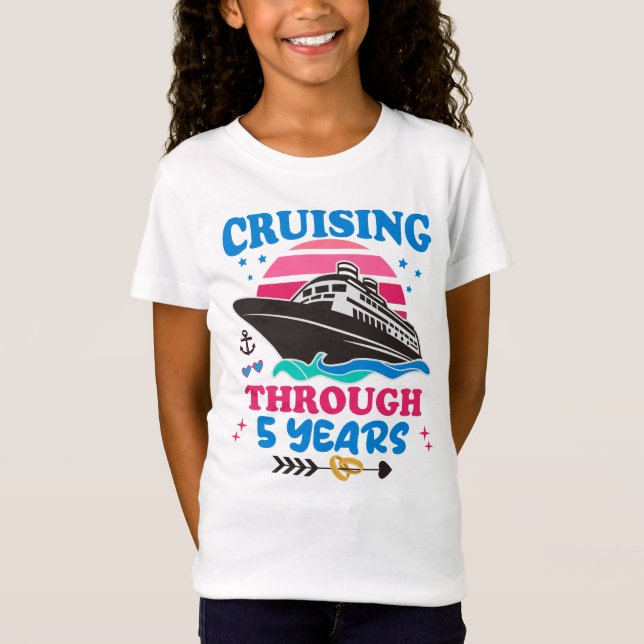 Kreuzfahrt durch 5 Jahre Hochzeit T-Shirt (Vorderseite)