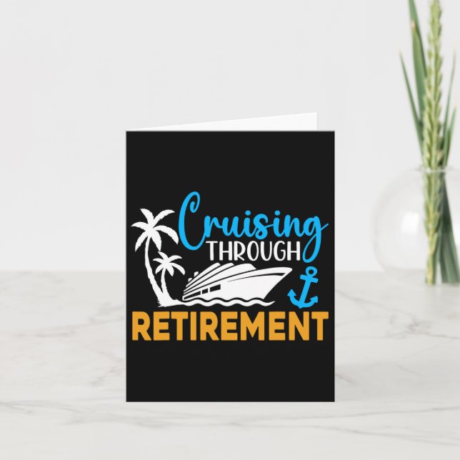 Kreuzfahrt durch das Ruhestand Funny Cruise Retire Karte (Vorderseite)