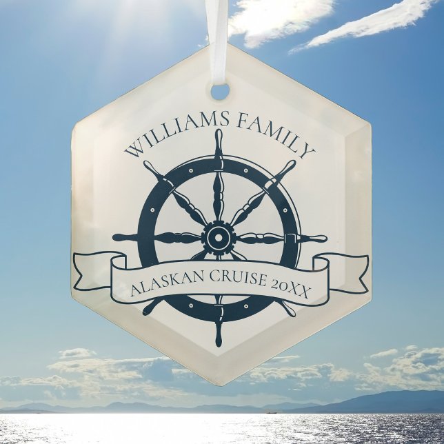 Kreuzfahrt für benutzerdefinierte Familien Ornament Aus Glas (Von Creator hochgeladen)