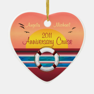 Kreuzfahrt Jahrestag - Sunset Template Keramikornament