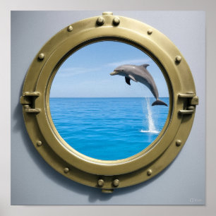 Kreuzfahrt Kabine Dekoratives Delfin Poster
