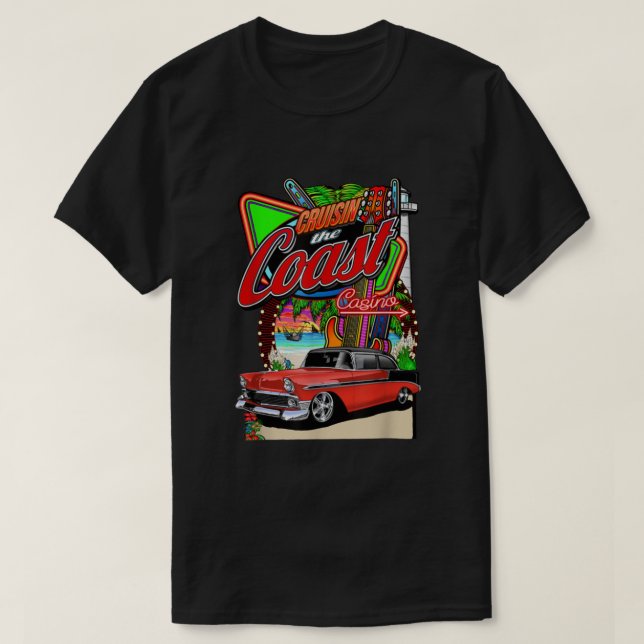 Kreuzfahrt: Klassische Autos Rod Rod Frische Pasta T-Shirt (Design vorne)
