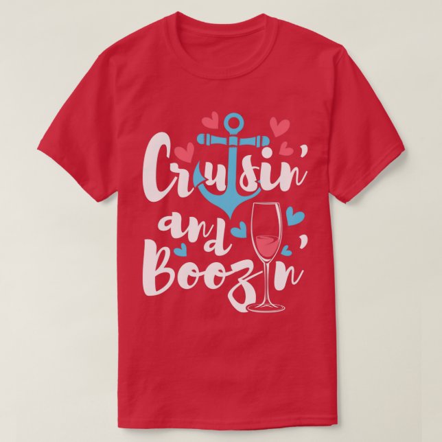Kreuzfahrt mit Kreuzfahrtschiff T-Shirt (Design vorne)