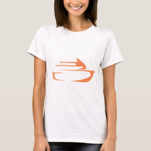 Kreuzfahrt-Schiff im Swish, der Art zeichnet T-Shirt
