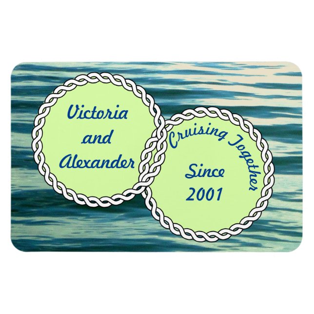 Kreuzfahrt seit 2 Stateroom Türmarker Magnet (Horizontal)