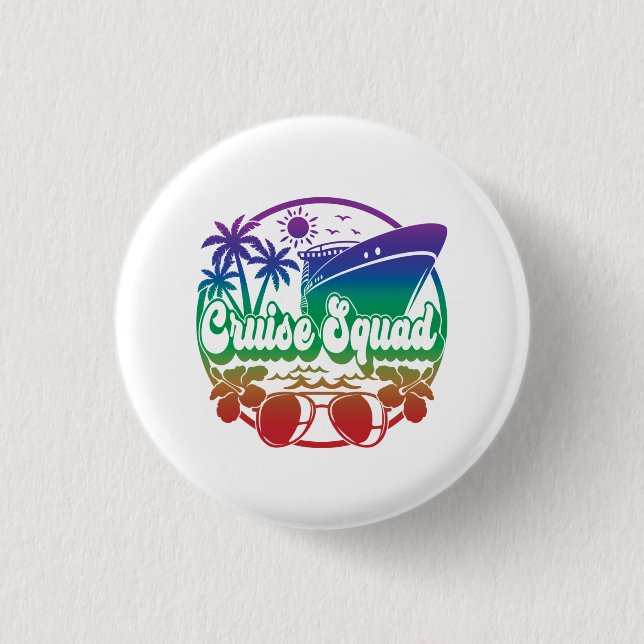 Kreuzfahrt Squad Urlaub Matching Group Familienrei Button (Vorderseite)