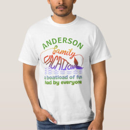 Kreuzfahrt-Strand-Familien-Ferien-lustiger T-Shirt
