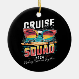 Kreuzfahrt-Team 2024 Sommerferien passende Familie Keramik Ornament