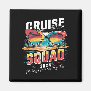Kreuzfahrt-Team 2024 Sommerferien passende Familie Magnet