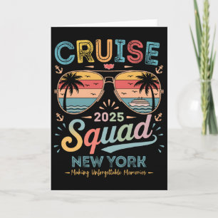 Kreuzfahrt-Team 2025 New York Familien-Gruppen-Mat Karte