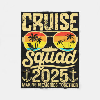 Kreuzfahrt-Team 2025 Sommerferien passende Familie Fleecedecke