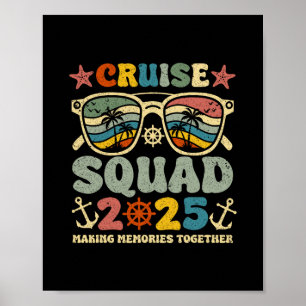 Kreuzfahrt-Team 2025 Sommerurlaub passende Familie Poster