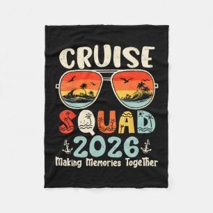Kreuzfahrt-Team 2026 Sommerferien passende Familie Fleecedecke