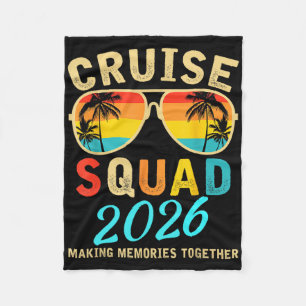 Kreuzfahrt-Team 2026 Sommerferien passende Familie Fleecedecke