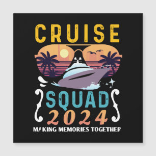 Kreuzfahrt-Truppe 2024 Familienurlaub passende Gru Magnetkarte