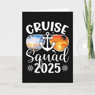 Kreuzfahrt-Truppe 2025 Familie passende Wochenend- Karte