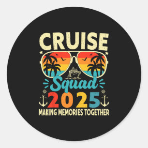Kreuzfahrt-Truppe 2025 Sommerferien-Reisegruppen-Ü Runder Aufkleber