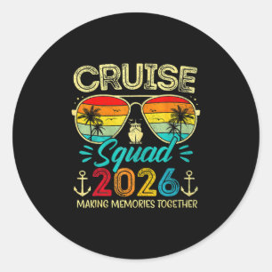 Kreuzfahrt-Truppe 2026 Familien-Gruppen-Matching S Runder Aufkleber