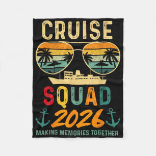 Kreuzfahrt-Truppe 2026 Familienurlaub passende Gru Fleecedecke