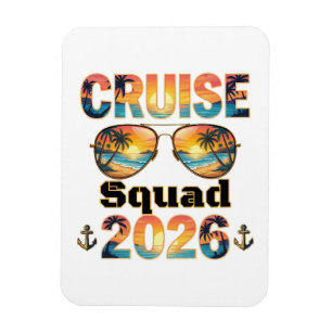 Kreuzfahrt-Truppe 2026 - Retro Sonnenuntergang Magnet