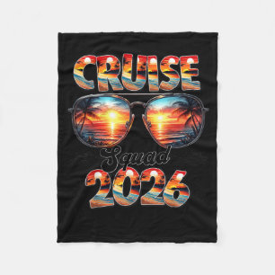 Kreuzfahrt-Truppe 2026 Sommerferien passende Famil Fleecedecke