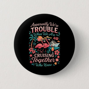 Kreuzfahrt-Urlaub Freunde Kumpels Paare Mädchen Button