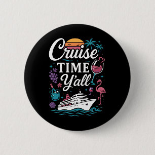 Kreuzfahrt-Urlaub Mädchen Kreuzfahrt Zeit Leute Button