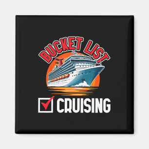 Kreuzfahrt-Urlaubs-Eimerliste Kreuzfahrt Magnet