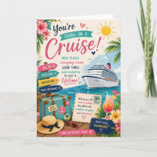 Kreuzfahrt-Urlaubskarte – Bon Voyage Kreuzfahrtkar Karte