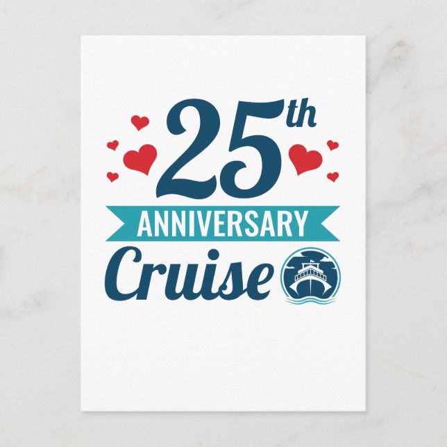 Kreuzfahrt zum 25. Jubiläum Postkarte (Vorderseite)