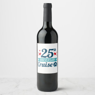 Kreuzfahrt zum 25. Jubiläum Weinetikett