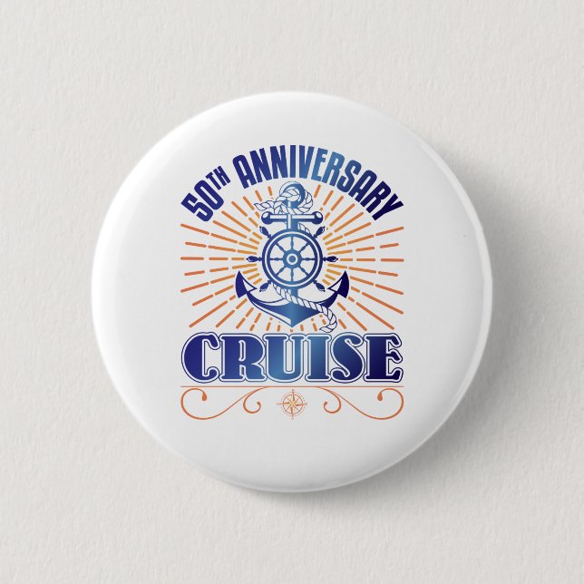 Kreuzfahrt zum 50. Jubiläum Button (Vorderseite)