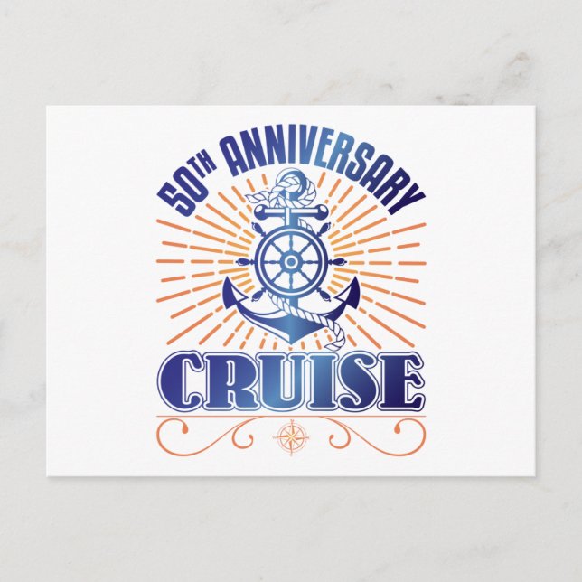 Kreuzfahrt zum 50. Jubiläum Postkarte (Vorderseite)