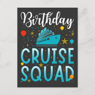 Kreuzfahrt zum Geburtstag Crew Urlaub Postkarte