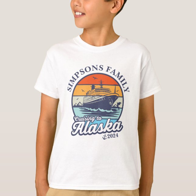 Kreuzfahrt zur Alaska Custom Family Matching Group T-Shirt (Vorderseite)