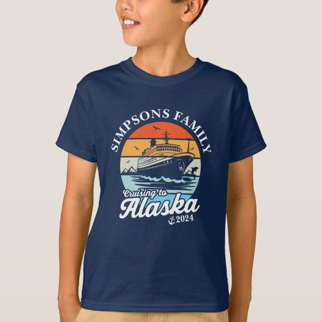 Kreuzfahrt zur Alaska Custom Family Matching Group T-Shirt (Vorderseite)
