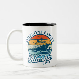 Kreuzfahrt zur Alaska Custom Family Matching Group Zweifarbige Tasse