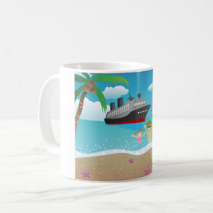 Kreuzfahrten mit der tropischen Familie Kaffeetasse